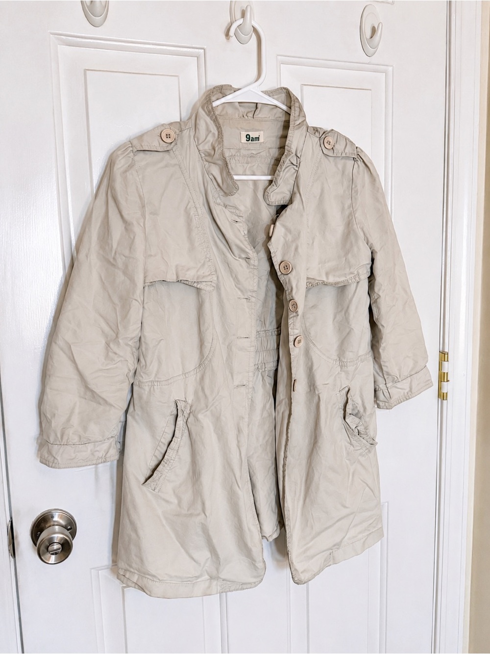 Women's Cream Lightweight Utility Coat
